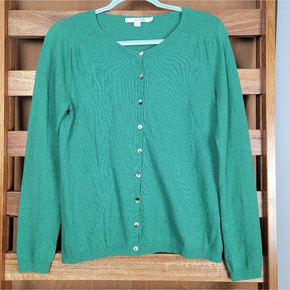 Boden Kelly Green Cashmere Blend Cardigan Sz 8